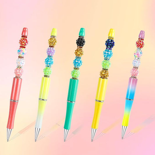 250 Pcs Beads for Pens, Focal Beads for Beadable Pens | Rhinestone Bead, Spacer Bead for Bracelets